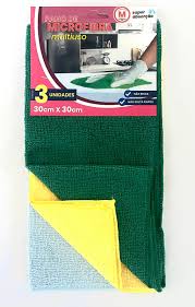 Pano de microfibra 30x30 kit com 3 unidades