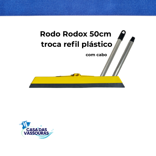 Rodo rodox 50cm troca refil plástico - Casa Das Vassouras