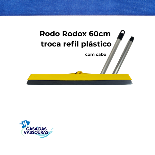 Rodo rodox 60cm troca refil plástico - Casa Das Vassouras