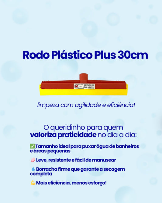 🧼 Rodo Plástico Plus 30cm – Casa Das Vassouras