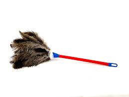 Espanador de pena 40cm cabo 35cm